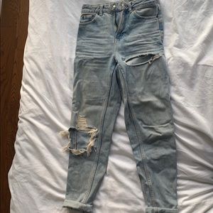 Topshop light-wash Mom Jeans